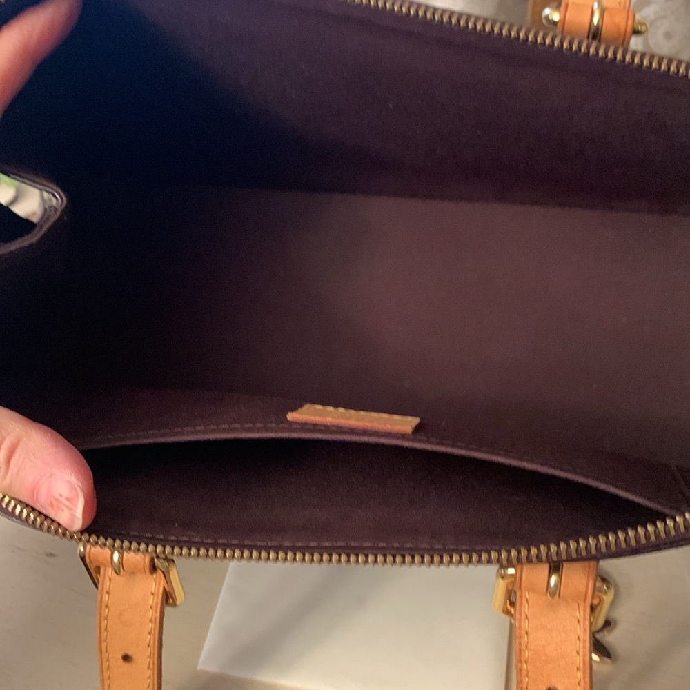 Louis Vuitton Burgundy and Tan Shoulder Bag - Picture 12 of 15